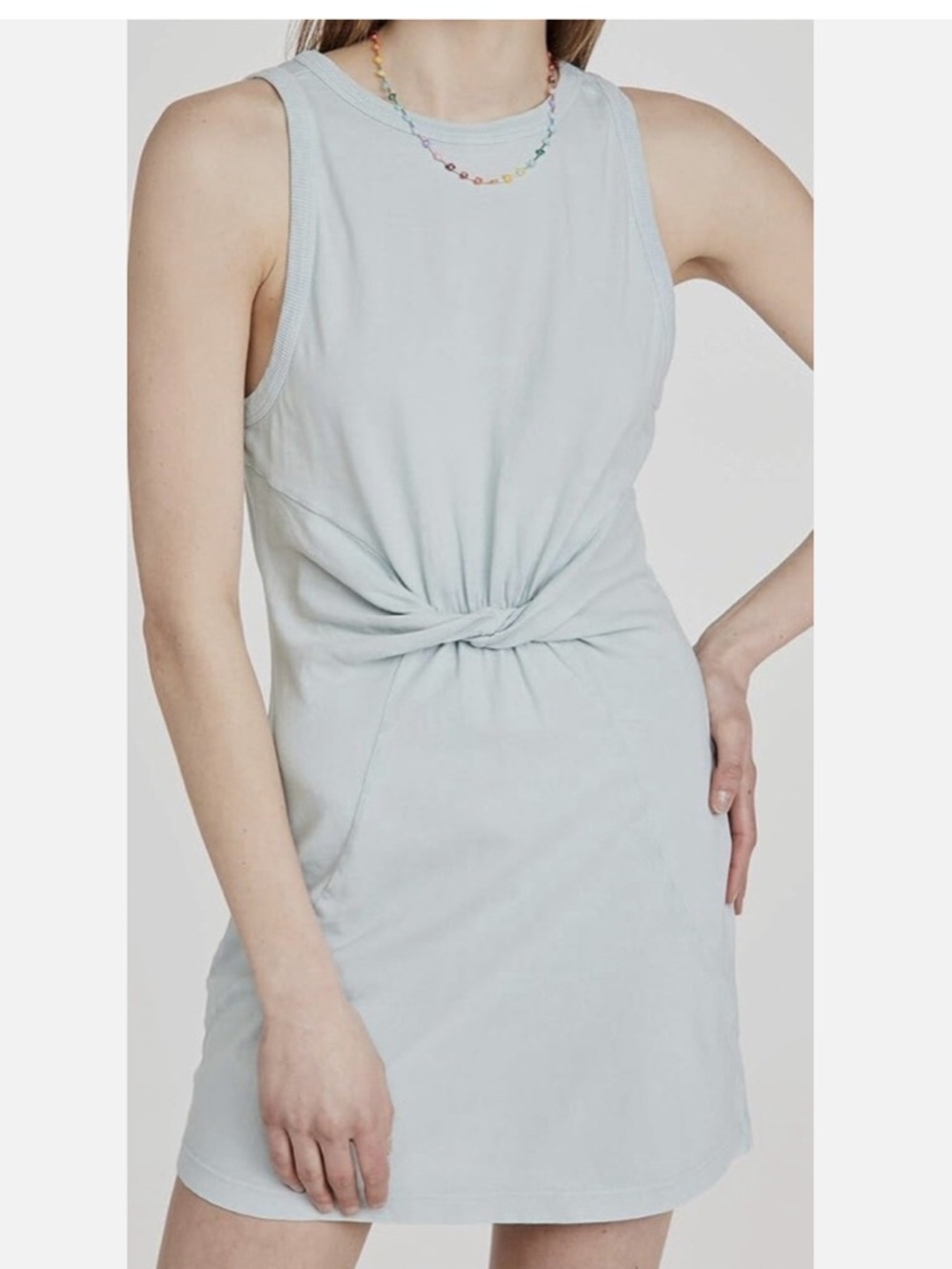 l*space Light Blue Mini Dress with Back Knot